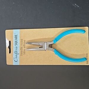 🛒$2 with bundle Crafter's Square Needle Nose Pliers with Teal Handles